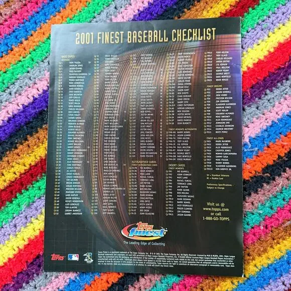 2001 Topps Finest Barry Bonds Promo Sales Sheet Ad - SF Giants 50th Year Rare - Picture 9 of 9